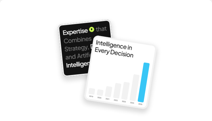 Decision intelligence dashboard with a bar chart
